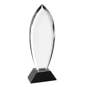 Trofeo de Cristal Roma 292mm H 21mm con Placa de Madera y Gráficos Impresos con UV para Premios y Obsequios de Ferias Comerciales, Disponible en Cristal y Metal - Product Image 1