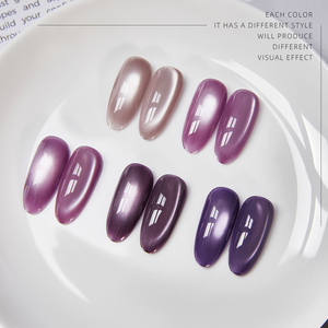2025 gran oferta Nail Art Gel UV no tóxico al por mayor 5 colores Super pálido <span class=keywords><strong>Lila</strong></span> ojo <span class=keywords><strong>de</strong></span> gato UV Gel <span class=keywords><strong>esmalte</strong></span> <span class=keywords><strong>de</strong></span> <span class=keywords><strong>uñas</strong></span> Base 15ml <span class=keywords><strong>de</strong></span> agua líquida - Product Image 4