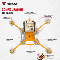 Pengangkat Vakum Tipe X Listrik Penuh 400-1200kg Pengangkat Kaca dengan Cangkir Hisap Vakum Peralatan Pengangkat dengan Remote Control