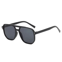 Lunettes de soleil oversize rondes et carrées 2025 pas chères pour femmes – Nouvelle collection de lunettes de soleil de marque tendance pour femme, rayures noires et blanches, élégantes