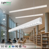 Lampada Lineare LED Moderna Collegabile a Soffitto, Lampada a Sospensione Lineare in Cristallo, Illuminazione Circolare e Lineare per Supermercati e Uffici