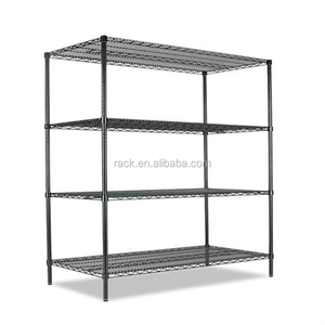 4 레이어 랙 NSF 승인 800lbs 무거운 적재 용량 창고 보관 강철 금속 선반 - Product Image 1