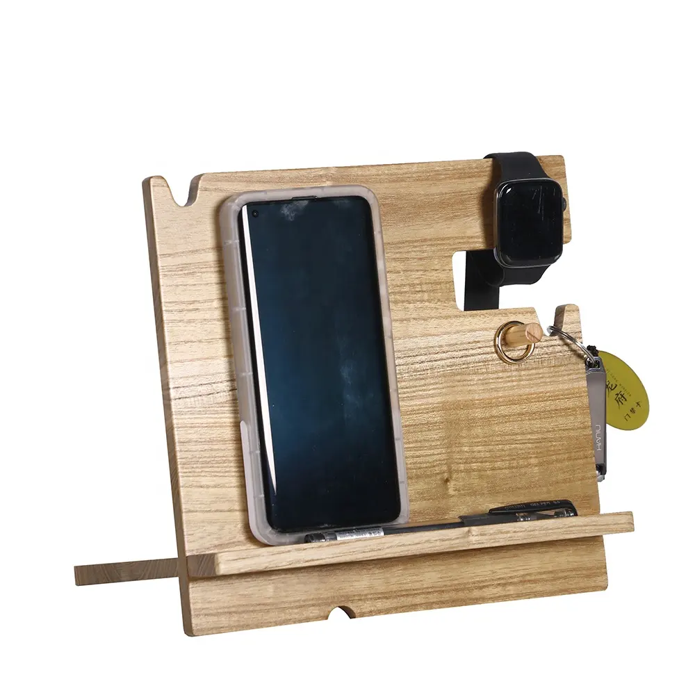 Wooden Mobile Phone Stand, Watch Device Stand, Bedside Table Charging Mobile Phone Stand