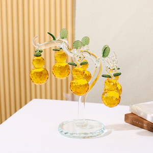 Ornement de pomme en verre cristal fait main, décoration suspendue en cristal artificiel pour festival, style art moderne - Product Image 2