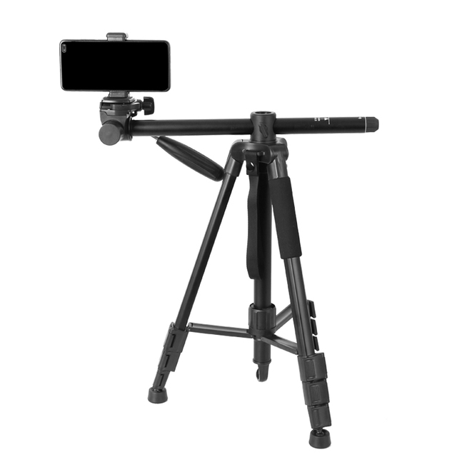 Lightweight Aluminum Alloy Foldable Waterproof Shockproof Ring Light Smartphone Live Broadcast Tripod with 5KG Load Capacity