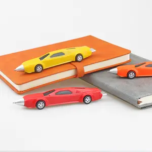 Mode Stijl Cadeau Pen Student Beste Verkoop Race Auto Vorm Plastic Speelgoed Balpen Voor Kinderen