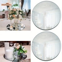 Autocollants muraux décoratifs pour table de mariage, plateau à bougies, plateau en acrylique, base de miroir pour gâteau pour centre de table