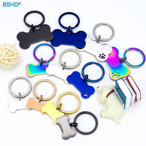 Etiqueta de perro logotipo personalizado mascotas identificación collar Rectangular de Metal en blanco Etiqueta de perro personalizada colgante de acero inoxidable para grabado - Product Image 6