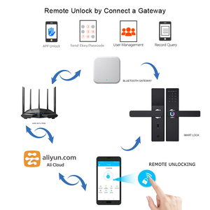 Với ứng dụng ttlock BLE wifi thông minh vân tay xử lý Ổ khóa cửa hợp kim nhôm ứng dụng đám mây + vân tay + mật khẩu + Thẻ + Chìa Khóa yt1 - Product Image 3
