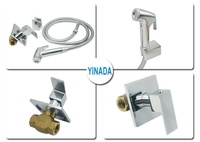 Vanne d'angle en laiton chromé, livraison gratuite, avec ensembles de douche, Bidet mural en laiton, Shattaf, pulvérisateur de bidet de toilette