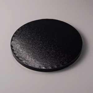 Wholesale 100pcs 10 Inch Corrugated Round <b>Cake</b> <b>Board</b> Black <b>Cake</b> Drum 12mm with Embossing and Stamping Printing Handling - Product Image 3