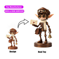 Nouvelle pièce de collection en résine sur mesure, thème anime, robot steampunk, engrenages en cuivre, bagues de poitrine, baguette étoilée, certifiée CE, fabriquée sur commande, cadeau