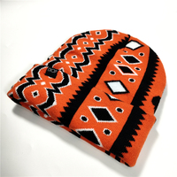 Topi Rajut Akrilik Laris Manis Label Logo Tenun Kustom Topi Nelayan Musim Dingin Grosir Topi Beanie Jacquard Unisex