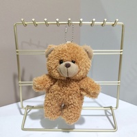 Peluche Ourson Brun Mini 15cm avec Logo T-Shirt Songshan Toys, Pendentif Breloque Porte-clés, Cadeau Promotionnel
