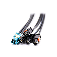 Cable RG174 4 en 1 Mini-FAKRA Z-Code Hembra a 4 FAKRA A-Code Macho para Cámara Automotriz y GPS