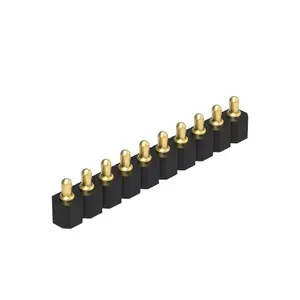 Denentech spring test probe 2.54mm pogo pin waterproof male H2.5mm single row Straight SMT pogo pin connector