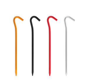 <b>Tent</b> Pegs Spikes Outdoor Camping Lightweight Heavy Duty Aluminum Alloy Awning Canopy Hook 18*3CM Cartridge Structure 15g 1 Year - Product Image 1