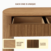 Ensemble de meubles de salon complet en bois massif de style moderne et luxueux Sageliving avec table console et rangement pour entrée