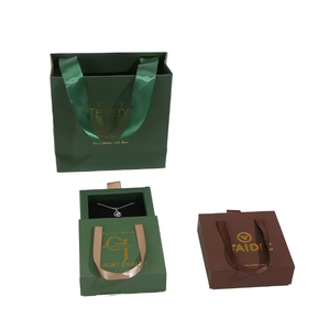 Premium Square Drawer Jewelry Packaging Set With Handle Ribbon Closure For Wholesale Distribution And Professional Jewelry - Product Image 2