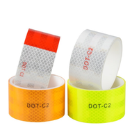 Autocollant de signalisation en PVC de qualité pour plaque d'immatriculation, micro-prisme réfléchissant, blanc et rouge