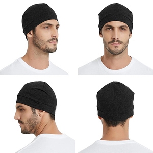 2021 Tùy Chỉnh Biker Tai Đen Beanie Hat Trống Bóng Chày Thời Trang Chàng Trai Skull Cap - Product Image 5