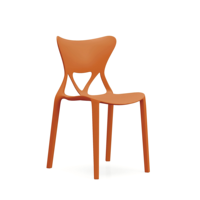 Chaise de jardin en plastique ergonomique à dossier bas, inclinable et fixe, moderne, pour utilisation en café, mobilier commercial, chaise de bureau en plastique