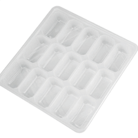 Paquet de 12 blister jetables personnalisés en plastique pp emballage de plateau congelé pour boulette récipient alimentaire avec récipient à sauce
