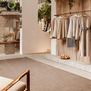 ออกแบบตกแต่งภายในร้านขายเสื้อผ้าใหม่ เคาน์เตอร์ร้านค้าทำจากไม้ ชั้นวางเสื้อผ้าติดผนังแบบกำหนดเอง เฟอร์นิเจอร์ร้านขายเสื้อผ้า - Product Image 3