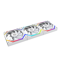 Ventilador de PC Jungle Leopard de 120mm ARGB para Gabinete, Material Plástico para Disipador de Calor, Rodamiento Fluido, 68.5CFM, 4 Pines PWM, Negro y Blanco