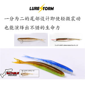 <span class=keywords><strong>Leurre</strong></span> souple LureStorm 75 mm en PVC pour <span class=keywords><strong>truite</strong></span>, tilapia, brochet, saumon, bar et poissons <span class=keywords><strong>d</strong></span>'eau douce - Hameçons pour la pêche en eau salée et en rivière - Product Image 4
