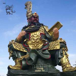 Patung Guan Gong Perunggu Ukuran Khusus BLVE untuk Luar Ruangan, Patung Kwan <span class=keywords><strong>Kung</strong></span> Logam Tembaga Besar untuk Dijual - Product Image 5