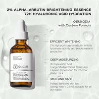 2% Alpha Arbutine + HA sérum blanchissant correcteur de taches Anti-rides et Anti-âge Arbutine sérum de soin de la peau