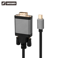 Câble Mini DP mâle vers VGA mâle prenant en charge la résolution vidéo 1080p
