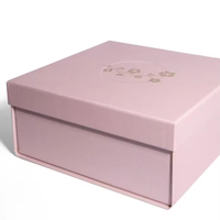 Boîtes cadeaux pliables en carton rose et gris avec logo personnalisé imprimé pour vêtements, cosmétiques, petites commandes, OEM, crème pour le visage et les yeux