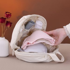 3 Zone Separation for <strong>Lingerie</strong> Socks Underwear Travel <strong>Storage</strong> Case Compact Foldable Anti Bacterial Design Organizer Pouch - Product Image 2