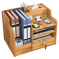 Caja de almacenamiento de escritorio multicapa para oficina con cerradura, estación doméstica, cajón de archivos, estante, organizador de escritorio, caja de almacenamiento de oficina