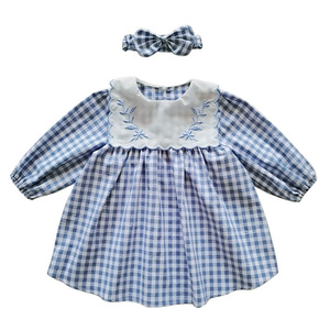 Mono para niñas, <span class=keywords><strong>ropa</strong></span> <span class=keywords><strong>infantil</strong></span> coreana de otoño, algodón puro, manga larga, con capucha y estampado a cuadros - Product Image 5