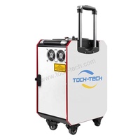 Machine de nettoyage au laser à fibre flexible portable sur chariot pour acier inoxydable, métal, aluminium – Sans consommables