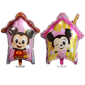 Amazon Vente Chaude Enfants Jouets De Personnage De Dessin Animé <span class=keywords><strong>Mickey</strong></span> Mouse Maison gonflable Feuille D'hélium Ballons - Product Image 1