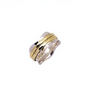 Geometric 925 Sterling Silver <b>Ring</b> Minimalist Design Unisex Everyday Wear <b>Spinner</b> <b>Rings</b> - Product Image 1