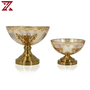 Роскошная Современная декоративная чаша в скандинавском стиле, Золотая стеклянная тарелка, чаша для фруктов для домашнего декора