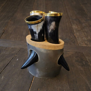 12. Mug en corne fait main avec extérieur poli, tasse à bière d'inspiration viking pour collectionneurs et magasins de cadeaux - Product Image 1