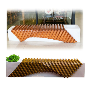 Banc décoratif en FRP pour place publique, sièges modulaires d'extérieur pour l'entrée de musée - Product Image 4