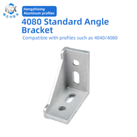 Connecteur d'angle en aluminium à fente en T 4080, support triangulaire à 90 degrés de 3 mm, fixation de profilé standard européen