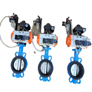 Vanne papillon pneumatique Longyao Shuangyong D671X-16Q 24V 220V à fixation par collier, joint souple, revêtement EPDM, contrôle eau, air, huile - Product Image 2
