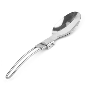 Ngoài Trời Siêu Nhẹ Cầm Tay Thép Không Gỉ Gấp Dao Fork Spoon Cắm Trại Bộ Đồ Ăn Bộ Đồ Ăn - Product Image 4