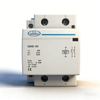 Contactor Eléctrico de CA HANDELE HDH8-80 2P 80A 4NO para Elevador, Bobina Modular, Montaje en Riel DIN, 1 Fase, 50/60Hz, AC-7a/AC-7b, 230V