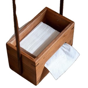 กล่องกระดาษทิชชูไม้เนื้อแข็งสองด้านพร้อมที่จับสไตล์จีนใหม่ตกแต่งบ้านเครื่องประดับโต๊ะน้ำชาแบบตั้งพื้น - Product Image 5