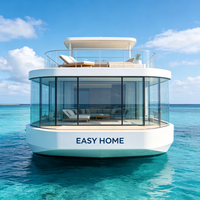 Maison flottante mobile, cabane flottante préfabriquée, espace de vie flottant pour le tourisme lacustre