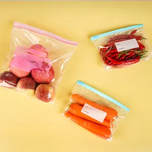 New Custom Logo Easy To Tear ECO Friendly Transparent Food Packaging Zipper Bag Plastic Pouch